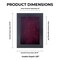 Elegant Charcoal Wood Shadow Box Frame with Acrylic Front - Dark Red Suede Backing, 30 Sizes